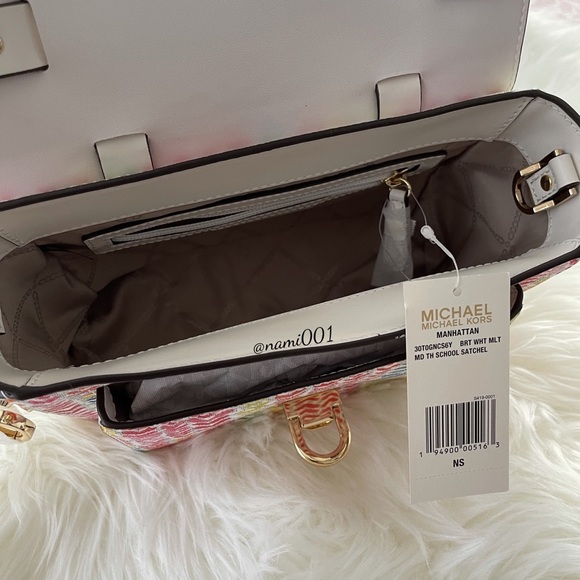 Michael Kors Manhattan Printed Satchel NWT - Picture 10 of 15